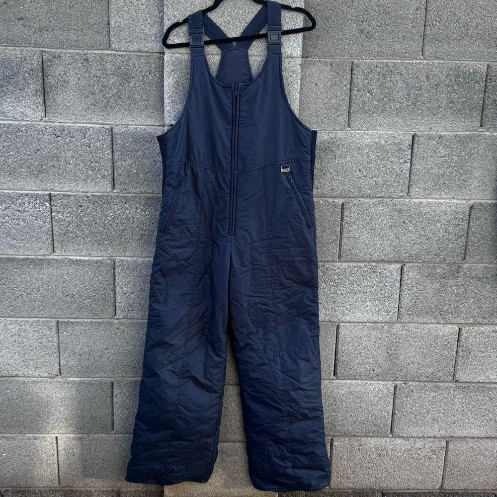 Vintage WHITE FIR Blue Navy Ski Bib Snow Bib Winter Wear Tagged XL